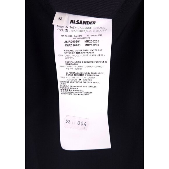 Jil Sander Wool Suit Pants Size 52 US L Mens Navy Trousers - Picture 6 of 7